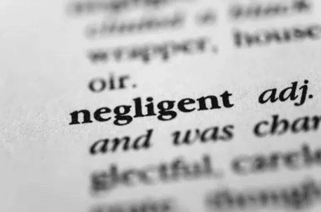 dictionary of the word negligent