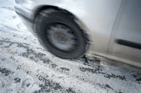 Car on an icy road
